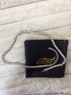 Black Zip Wallet with Gold Script Logo - Women's Wallet